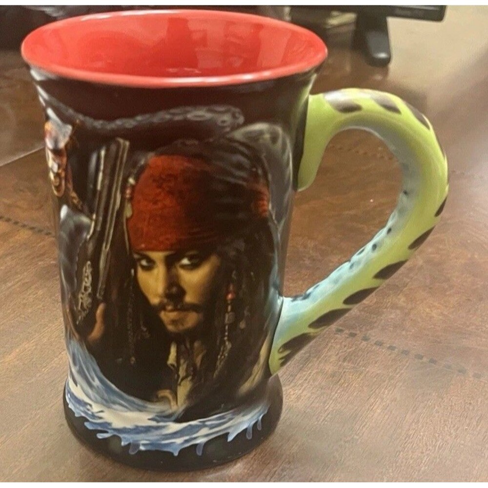 Disney Pirates Of The Caribbean Coffee Mug. Captain Jack Sparrow 5 1/4"
